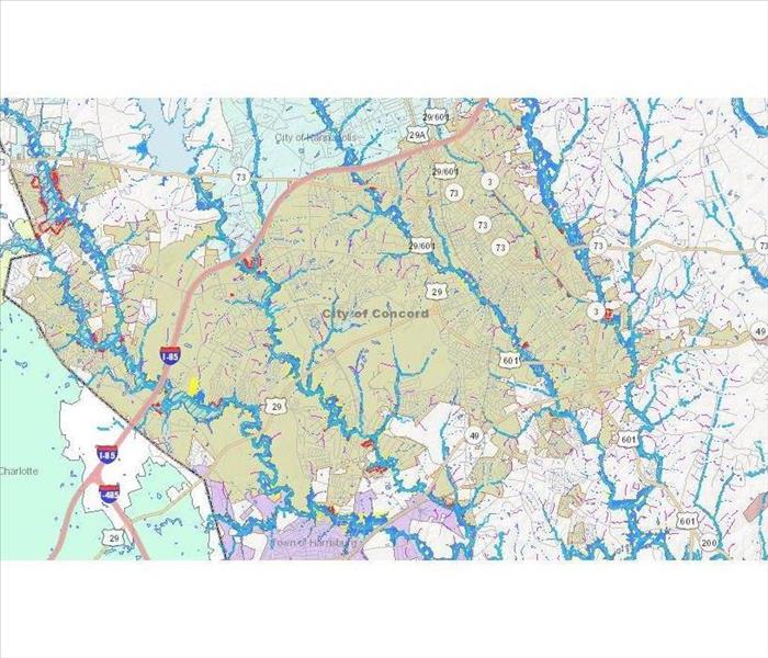 A map of concord's flood risk